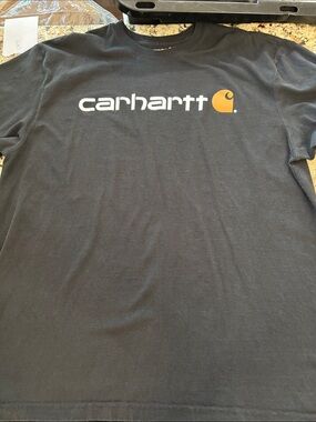 Carhartt Black Short-Sleeve T-Shirt with Gold Logo